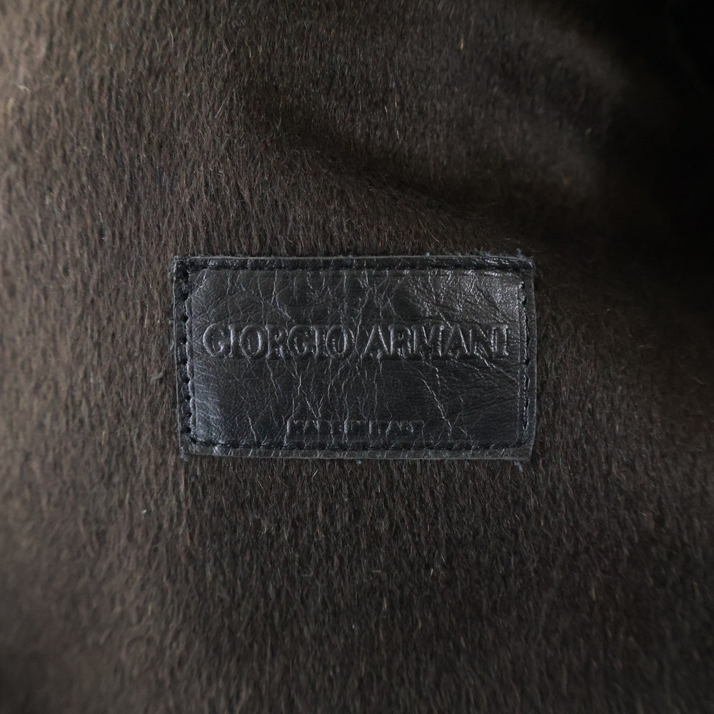 GIORGIO ARMANI(ジョルジオアルマーニ) ベルト付ジップアップカシミヤベスト ブラウン 9WGGK014 T0184