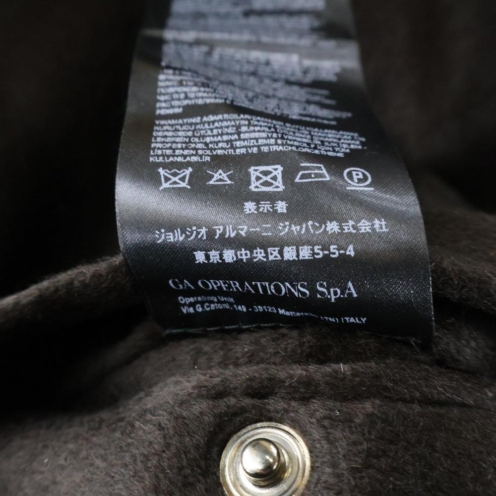 GIORGIO ARMANI(ジョルジオアルマーニ) ベルト付ジップアップカシミヤベスト ブラウン 9WGGK014 T0184