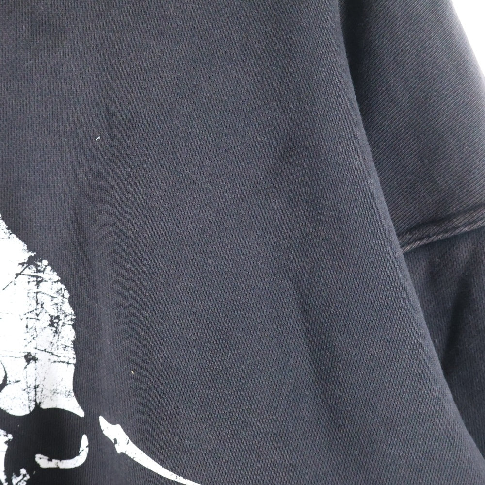 THUG CLUB(サグクラブ) 24SS PEACE STUD HOODIE プリント フードスタッズ プルオーバーパーカー ブラック TC24SS1201