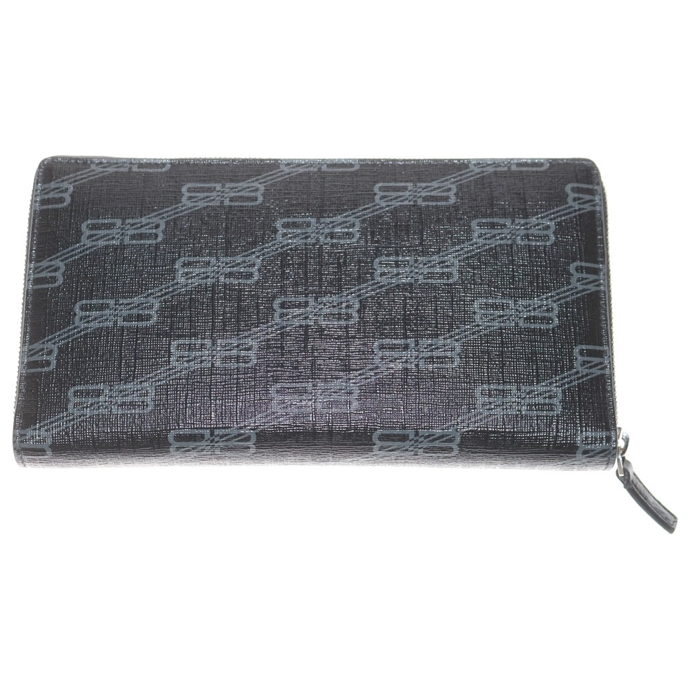 BALENCIAGA(バレンシアガ) コンチネンタルBB ラウンドジップ長財布 ロングウォレット カードケース ブラック PVC 594317 シルバー金具