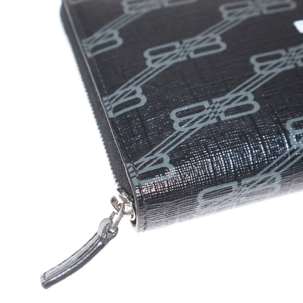 BALENCIAGA(バレンシアガ) コンチネンタルBB ラウンドジップ長財布 ロングウォレット カードケース ブラック PVC 594317 シルバー金具