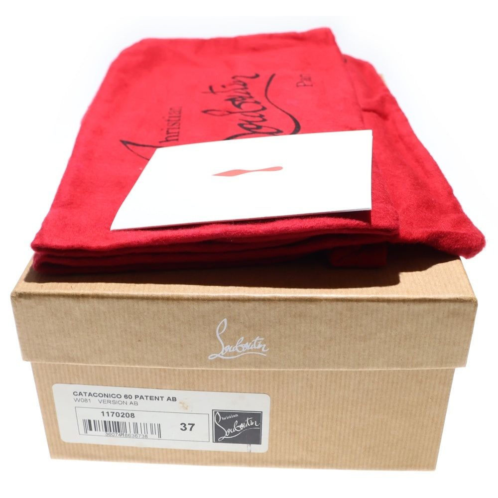 CHRISTIAN LOUBOUTIN(クリスチャンルブタン) スタッズ サンダル イエロー エナメル×レザー #37