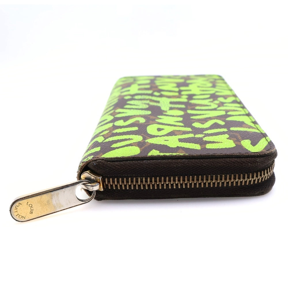 LOUIS VUITTON(ルイヴィトン) モノグラムグラフィティ ジッピーウォレット ロングウォレット 長財布 カードケース ブラウン×ネオングリーン M93712 ゴールド金具