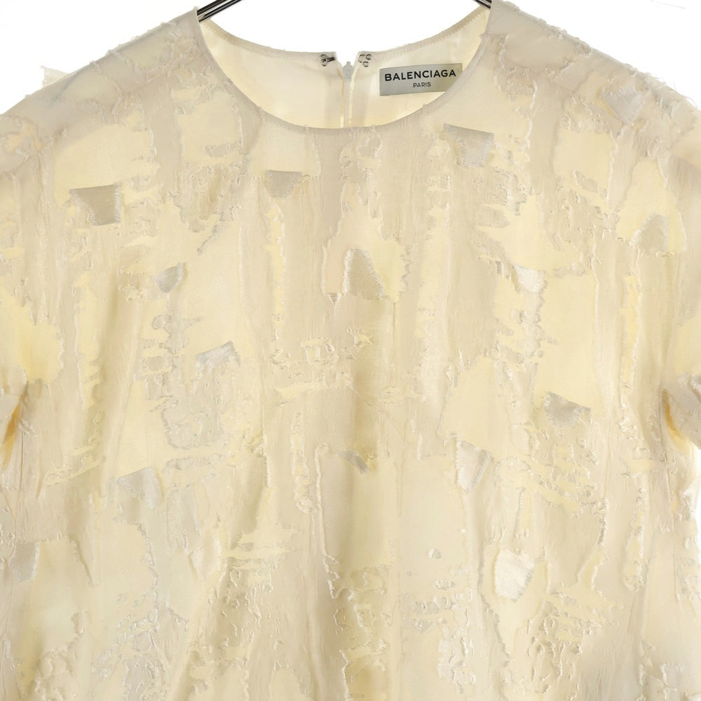 BALENCIAGA(バレンシアガ) トップス アイボリー シルク #34 426486