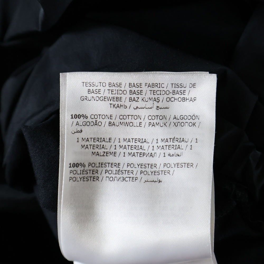 MONCLER(モンクレール) 18SS ABITO ナイロン切り替え ギャザーデザイン クルーネック 半袖 カットソー ワンピース ブラック レディース D10938560000 8390X