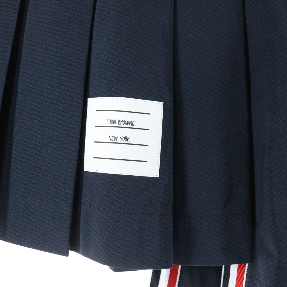 THOM BROWNE(トムブラウン) Striped Pleated Mini Skirt トリコロールプリーツミニスカート ネイビー FJK071A-07651