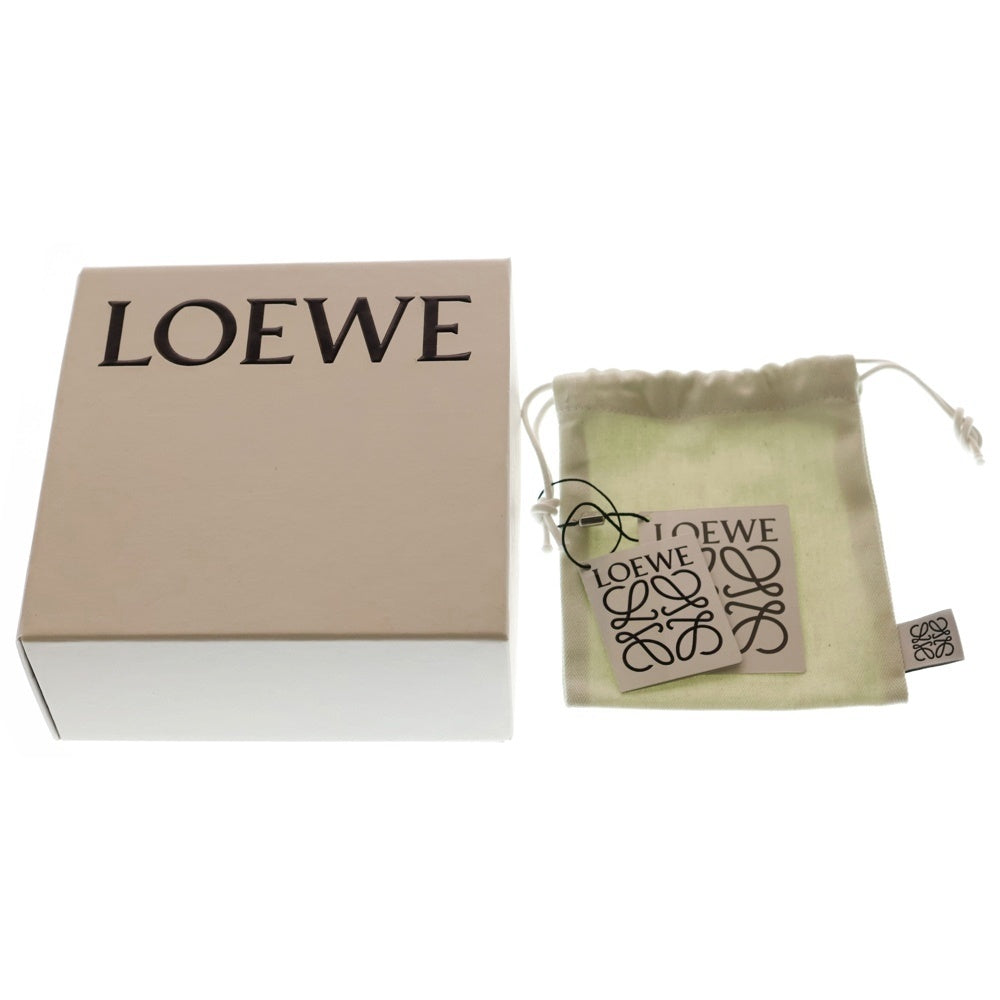 LOEWE(ロエベ) トライフォールド ウォレット コンパクトウォレット コインケース ベージュ×ブラウン レザー シルバー金具