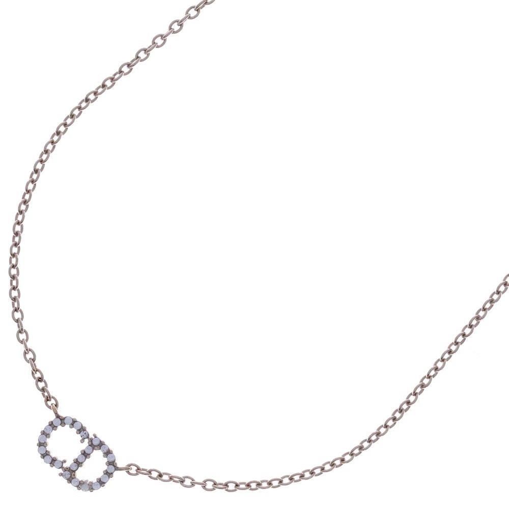 Christian Dior(クリスチャンディオール) Clair D Lune ネックレス CDロゴ ゴールド ラインストーン ペンダント