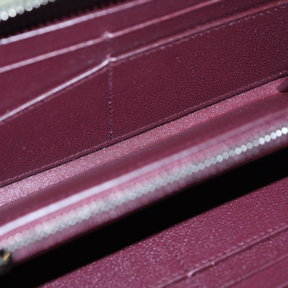 BVLGARI(ブルガリ) ブルガリブルガリ マン ラウンドファスナー ジップ ロングウォレット 長財布 シルバー金具 カーキ