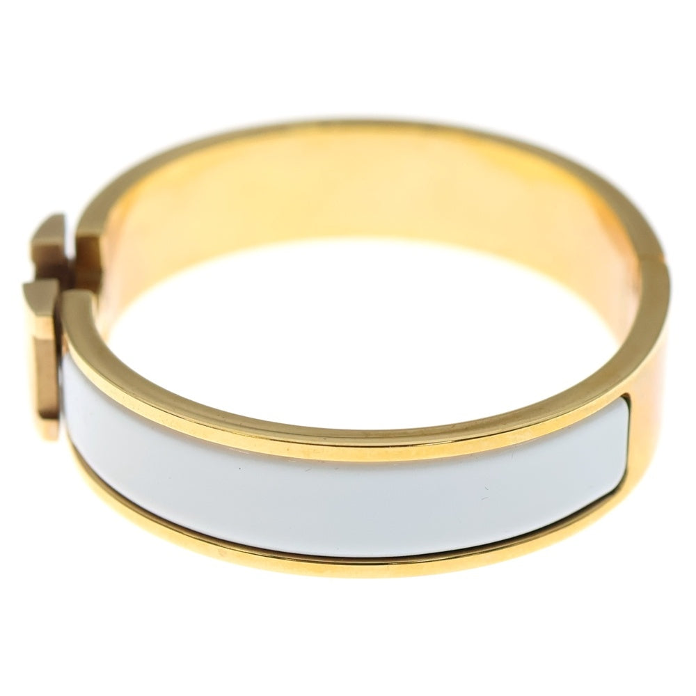 HERMES(エルメス) クリッククラック PM ブレスレット バングル ホワイト×ゴールド