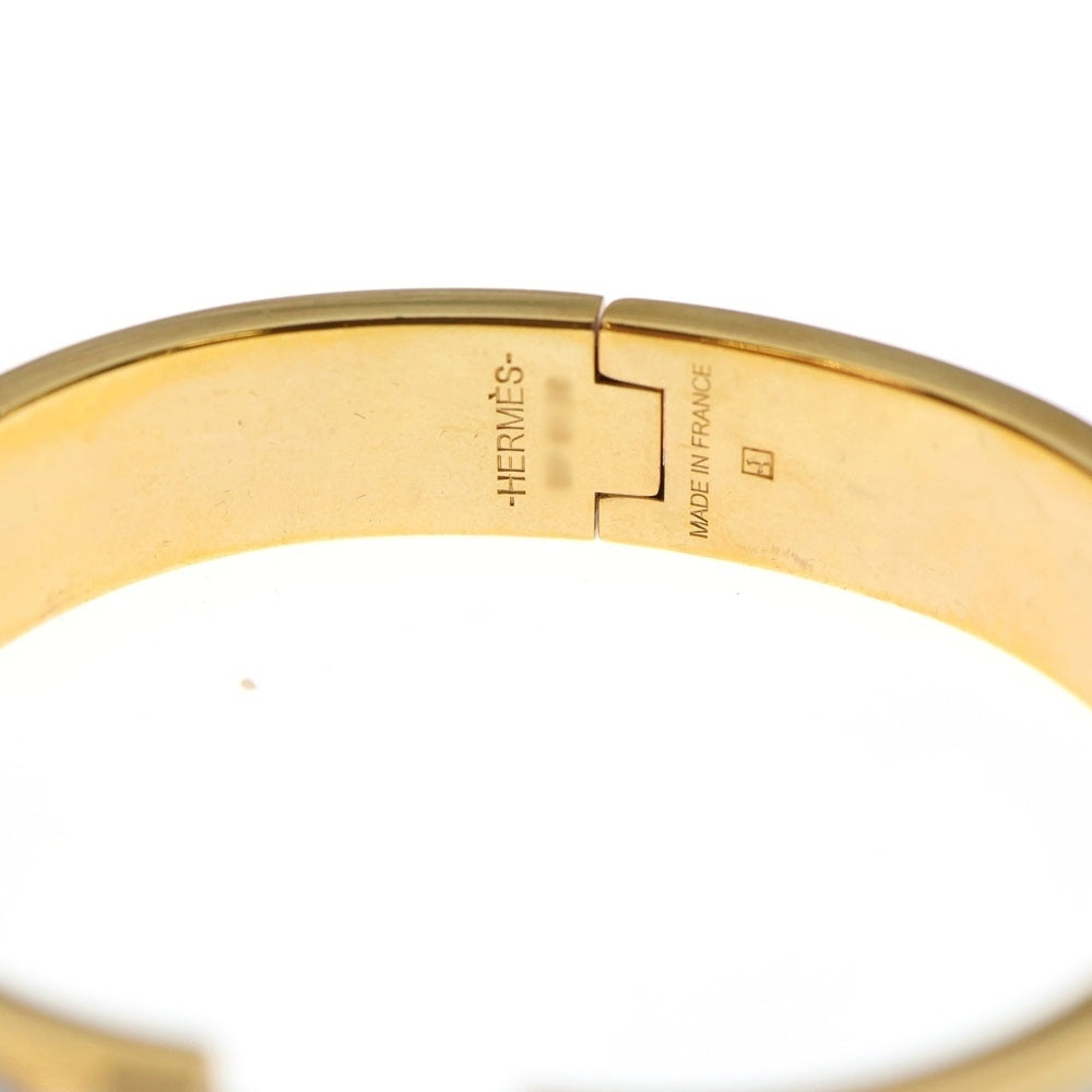 HERMES(エルメス) クリッククラック PM ブレスレット バングル ホワイト×ゴールド