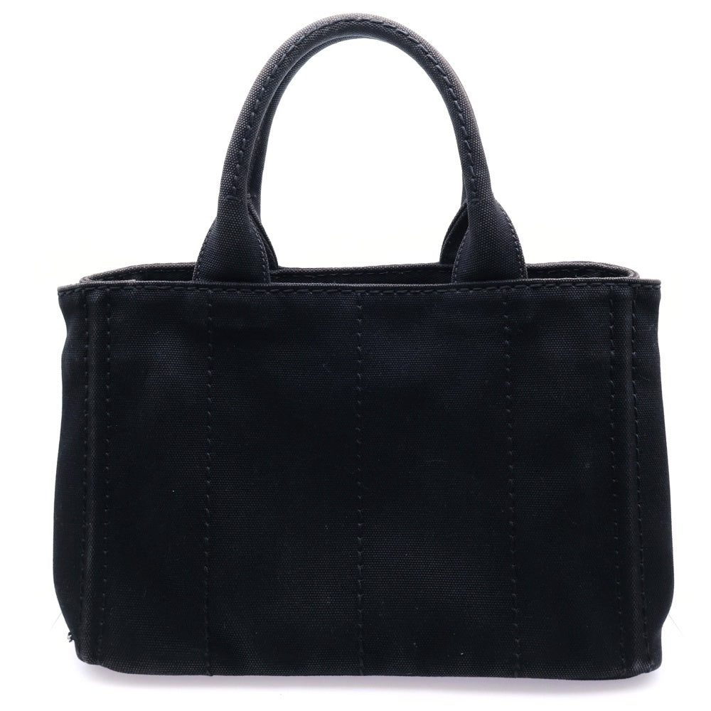 PRADA(プラダ) カナパS トートバッグ ハンドバッグ ブラック デニム ゴールド金具