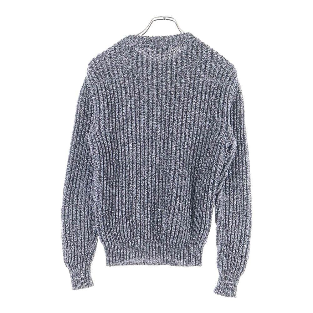 Dior HOMME(ディオールオム) リブ編み クルーネック プルオーバー 長袖ニット セーター グレー 433M626AT950