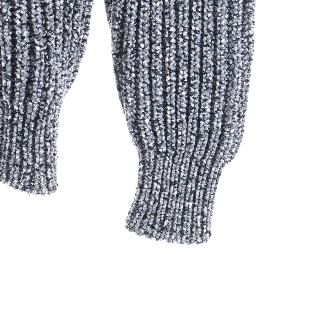 Dior HOMME(ディオールオム) リブ編み クルーネック プルオーバー 長袖ニット セーター グレー 433M626AT950