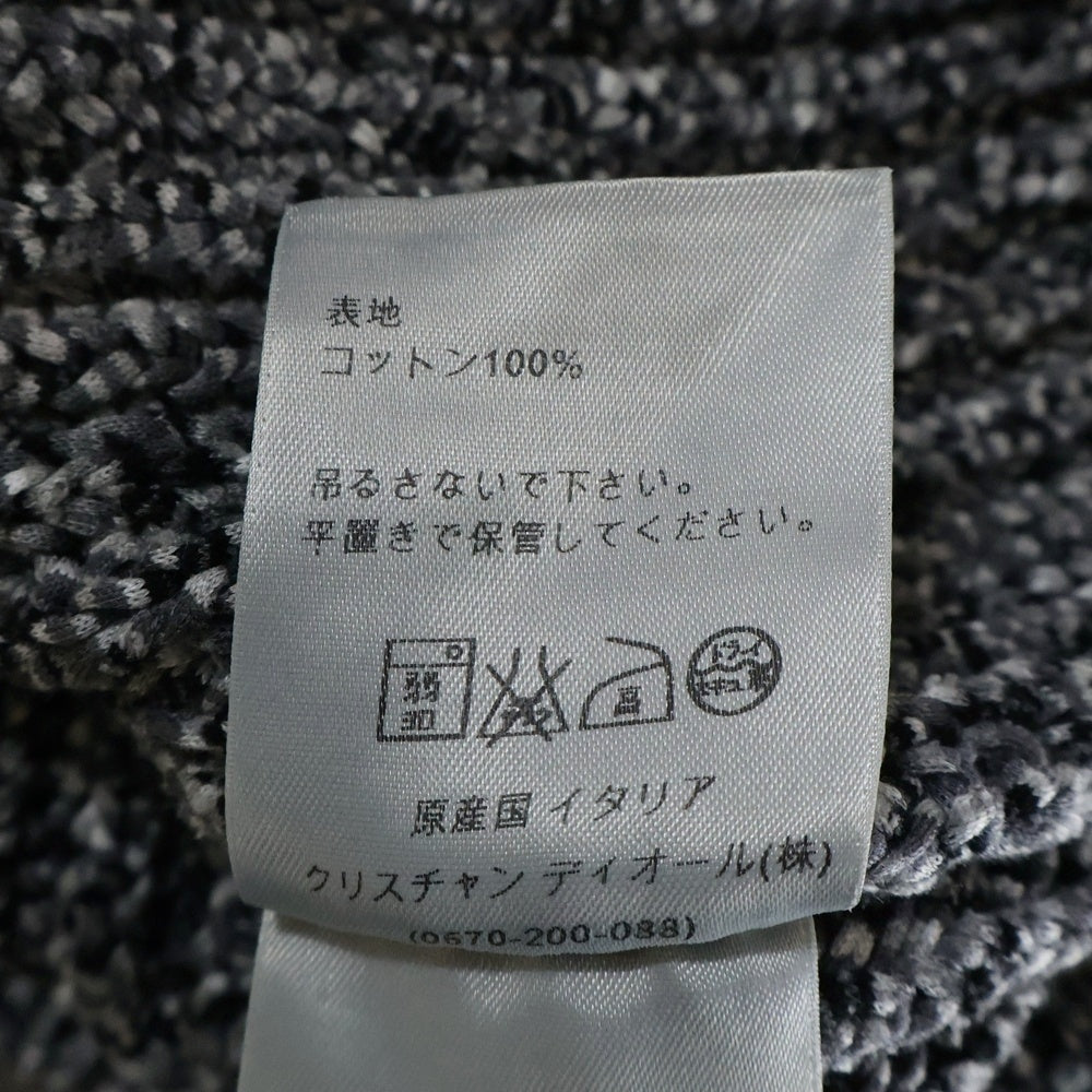 Dior HOMME(ディオールオム) リブ編み クルーネック プルオーバー 長袖ニット セーター グレー 433M626AT950