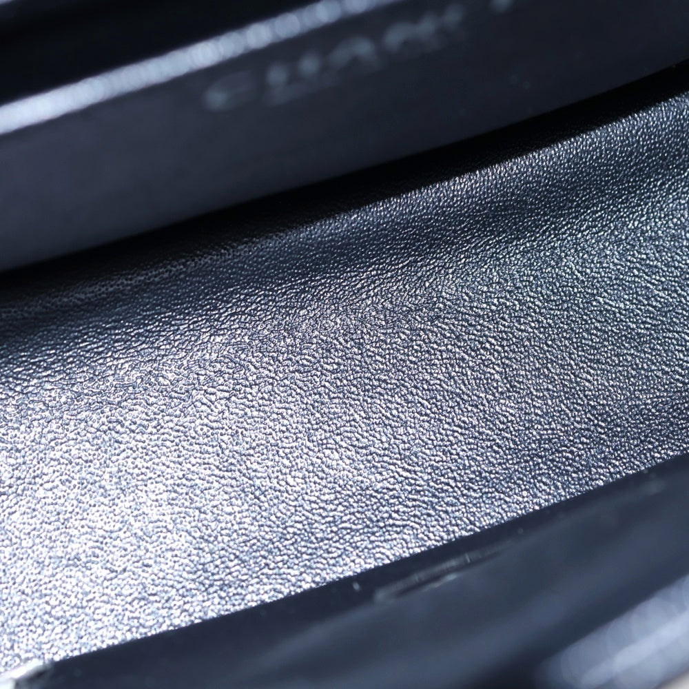 CHANEL(シャネル) ミニマトラッセ17 ココマーク ラムスキン チェーンショルダーバッグ SV金具 ブラック