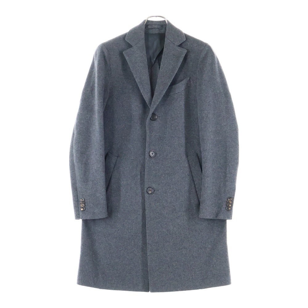 LARDINI(ラルディーニ) ウールフランネル ソリッド チェスター フィールドコート グレー JJ23143AQ