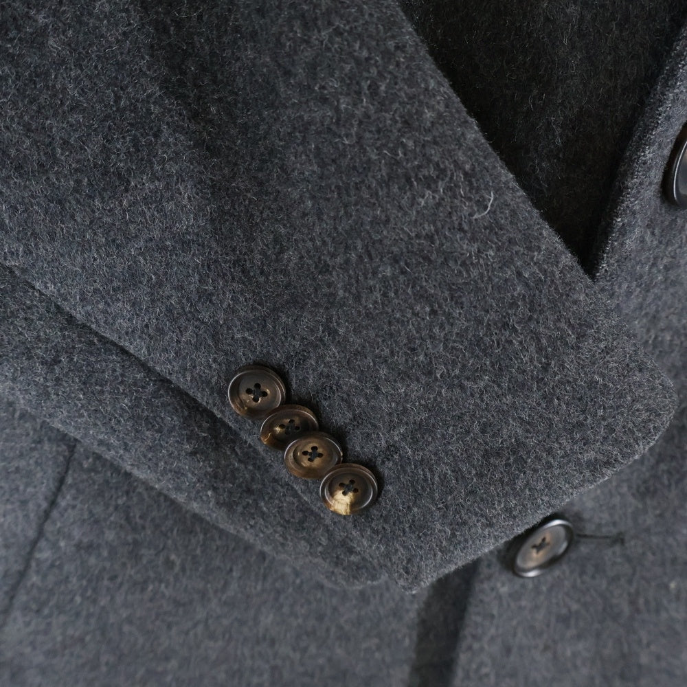 LARDINI(ラルディーニ) ウールフランネル ソリッド チェスター フィールドコート グレー JJ23143AQ