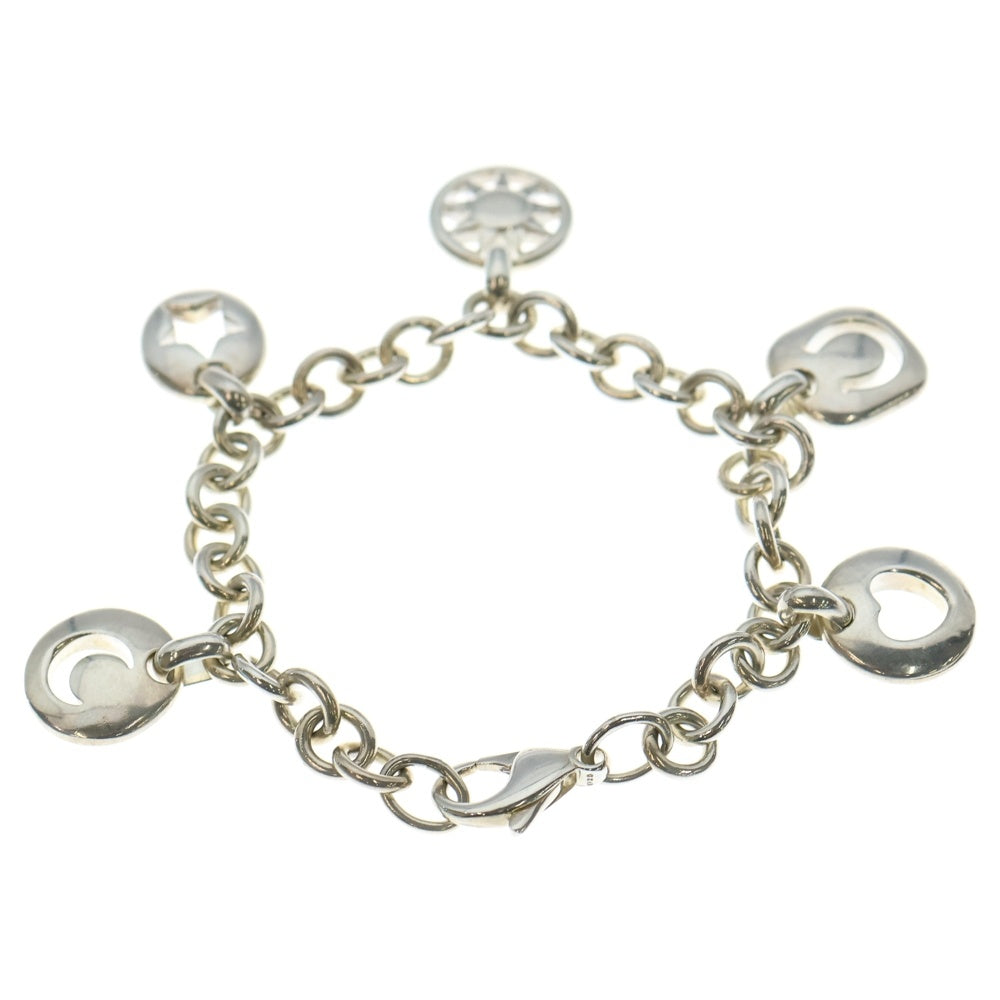 TIFFANY & Co.(ティファニー) SV925 5チャーム ブレスレット チェーン シルバー