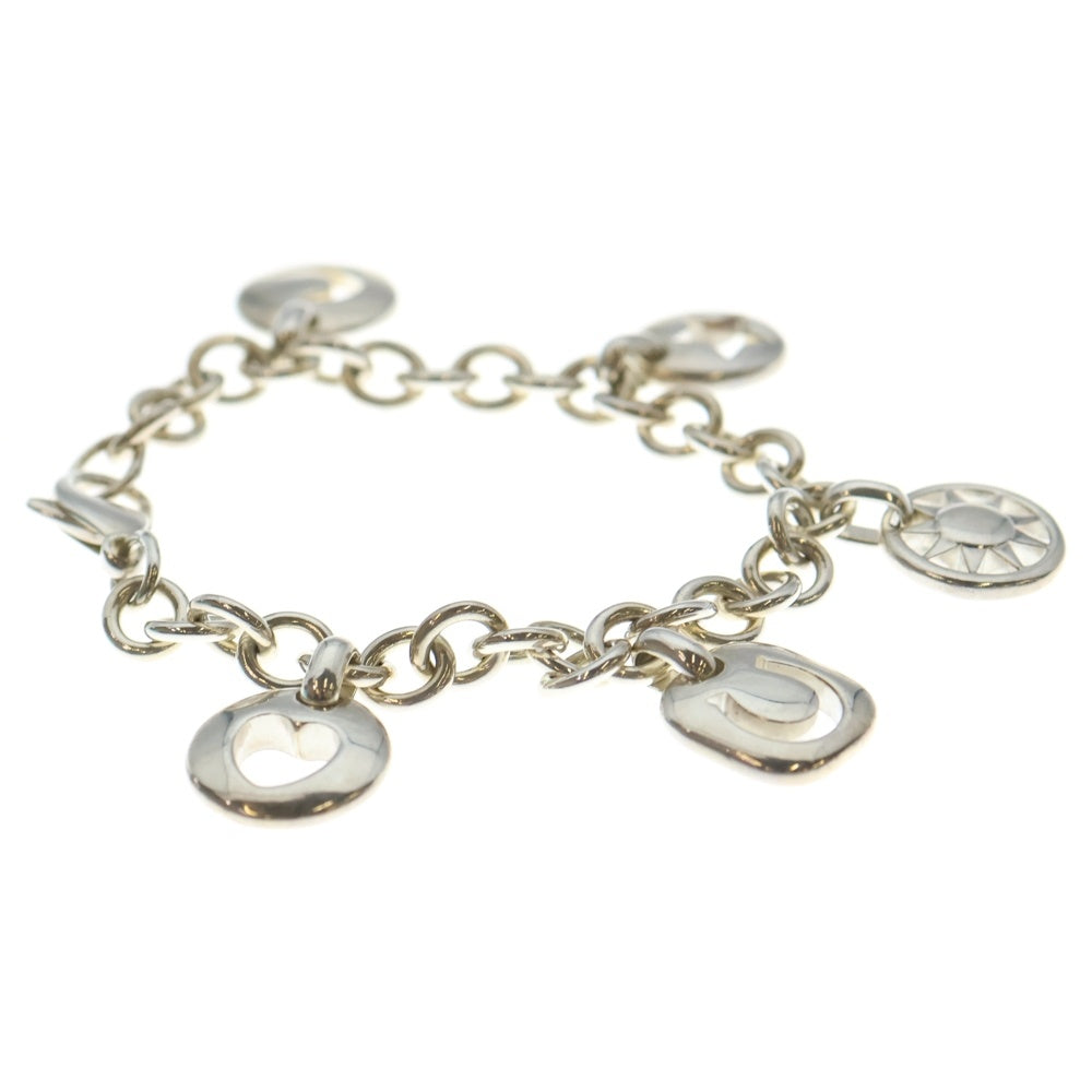 TIFFANY & Co.(ティファニー) SV925 5チャーム ブレスレット チェーン シルバー