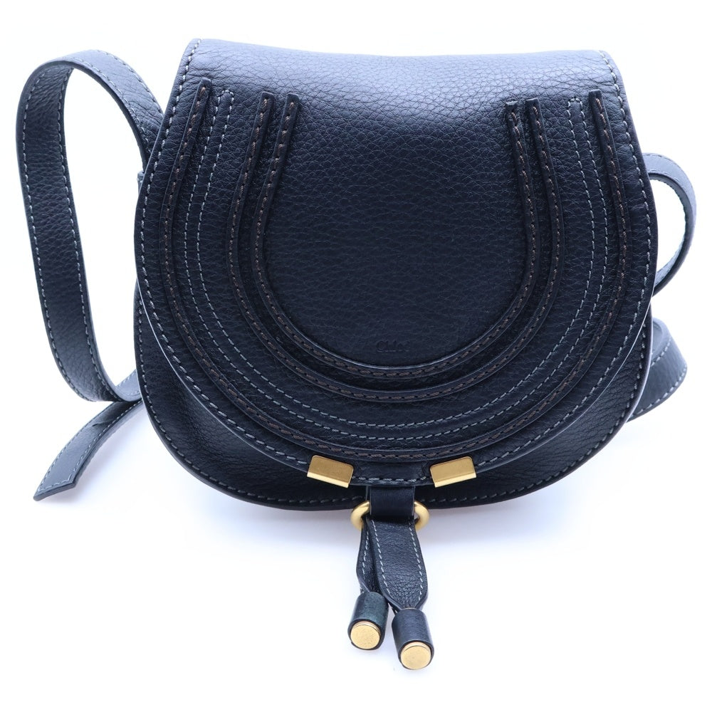 Chloe(クロエ) マーシー スモールサドル ショルダーバッグ ブラック レザー レディース