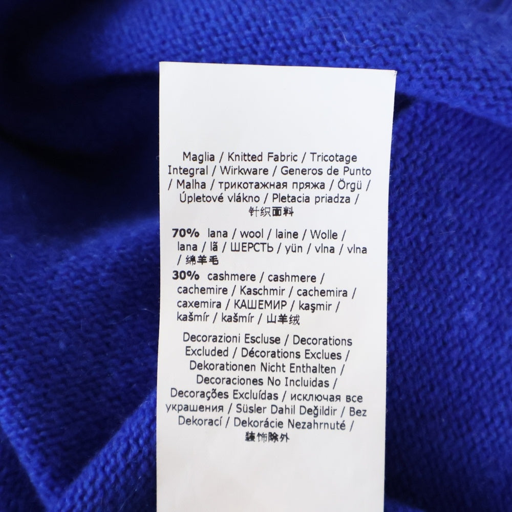 MaxMara(マックスマーラ) 1951 アニバーサリーロゴクルーネックウール長袖ニットセーター ブルー/ブラック 2313611431
