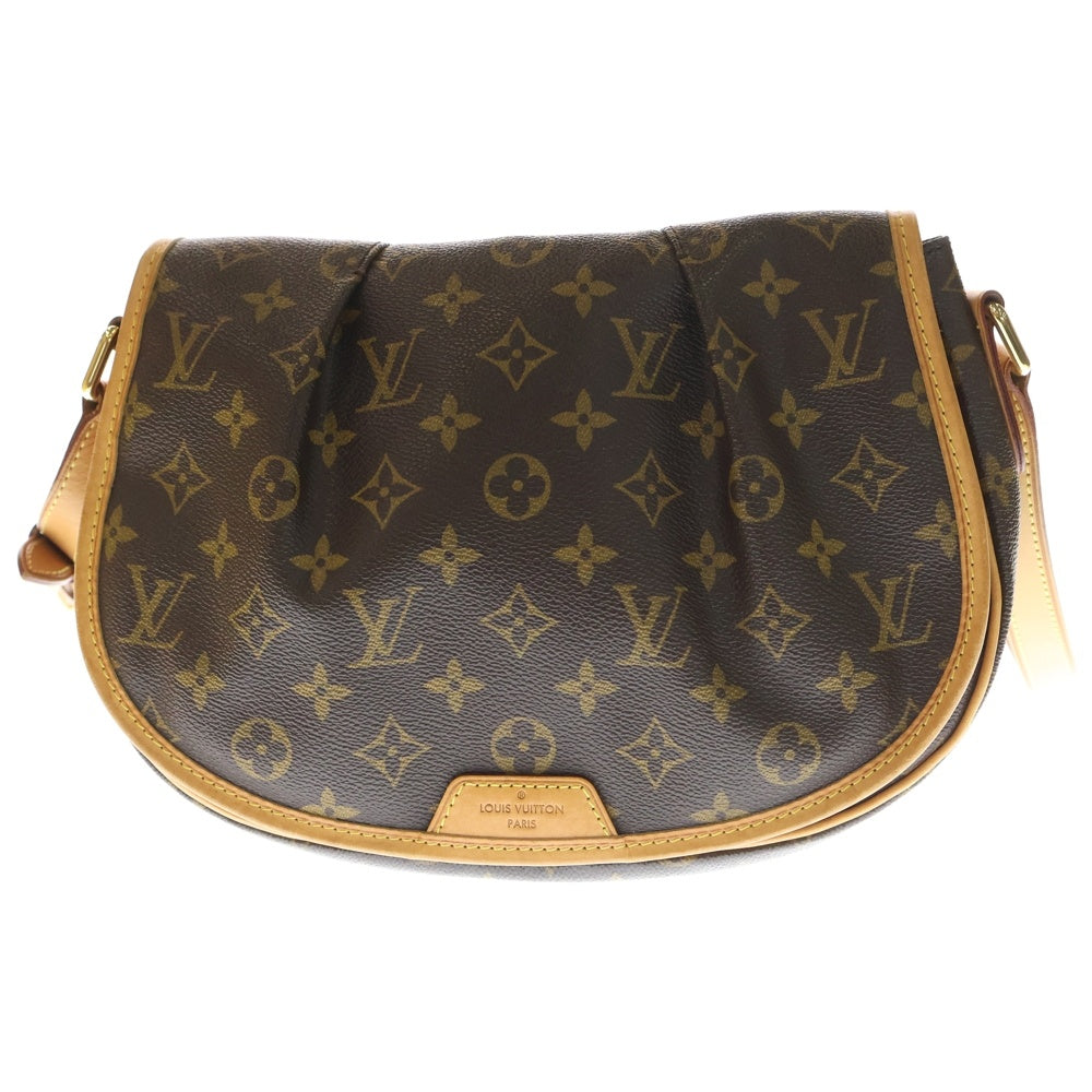 LOUIS VUITTON(ルイヴィトン) モノグラム メニルモンタンPM レザーショルダーバッグ ブラウン M40474