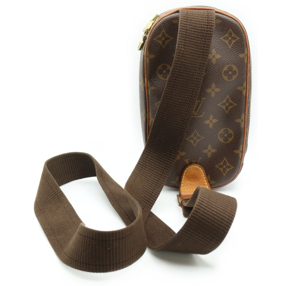 LOUIS VUITTON(ルイヴィトン) モノグラム ポシェットガンジュ ウエストバッグ ボディバッグ ショルダーバッグ ブラウン レザー×PVC M51870 ゴールド金具
