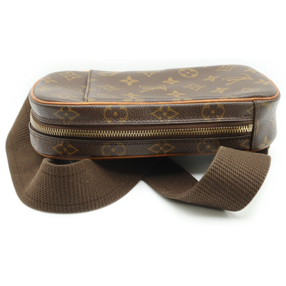 LOUIS VUITTON(ルイヴィトン) モノグラム ポシェットガンジュ ウエストバッグ ボディバッグ ショルダーバッグ ブラウン レザー×PVC M51870 ゴールド金具