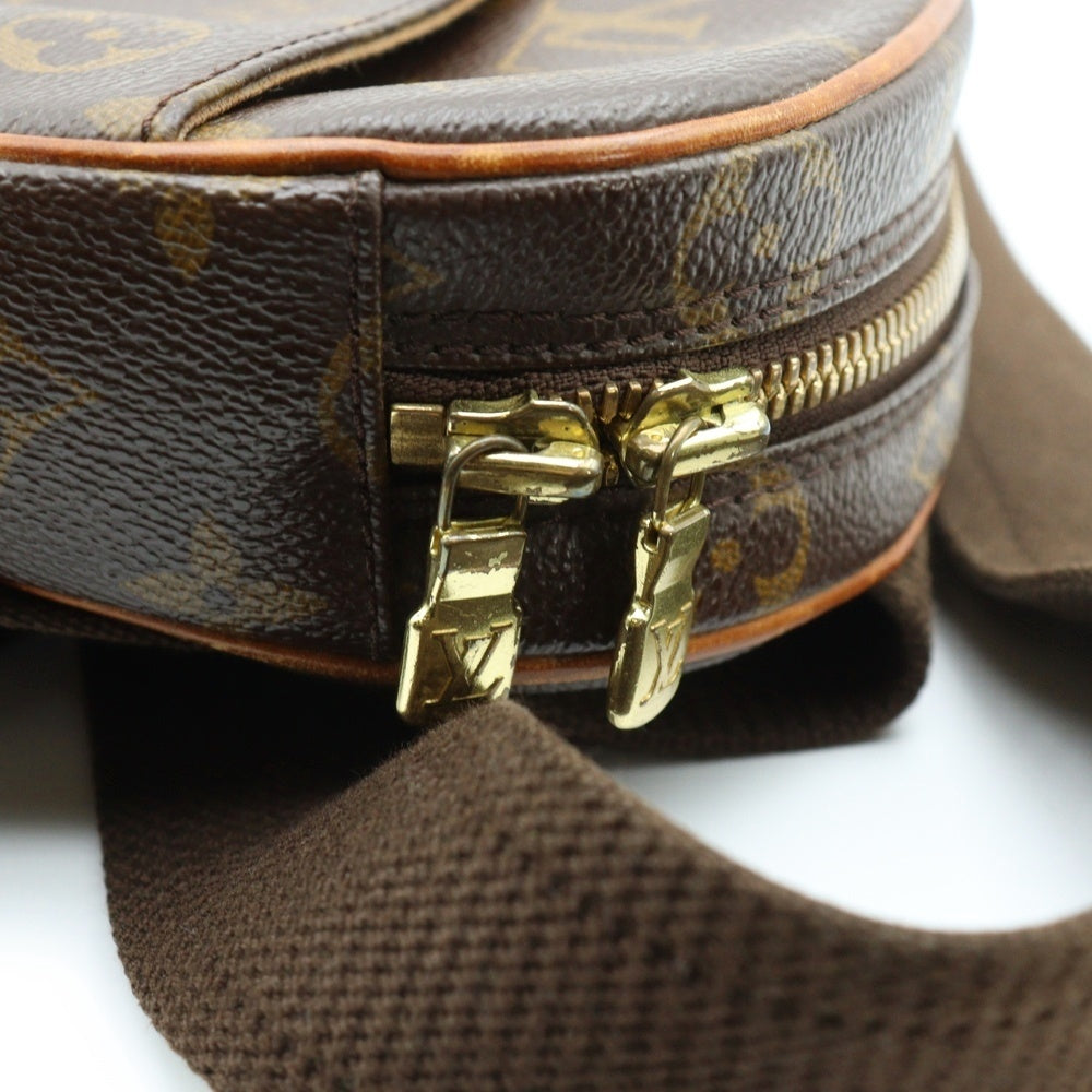 LOUIS VUITTON(ルイヴィトン) モノグラム ポシェットガンジュ ウエストバッグ ボディバッグ ショルダーバッグ ブラウン レザー×PVC M51870 ゴールド金具