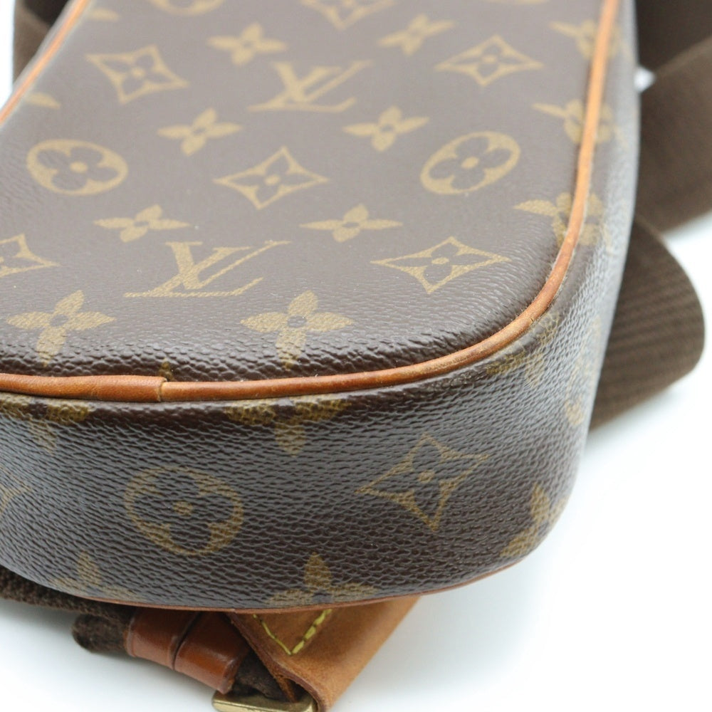 LOUIS VUITTON(ルイヴィトン) モノグラム ポシェットガンジュ ウエストバッグ ボディバッグ ショルダーバッグ ブラウン レザー×PVC M51870 ゴールド金具