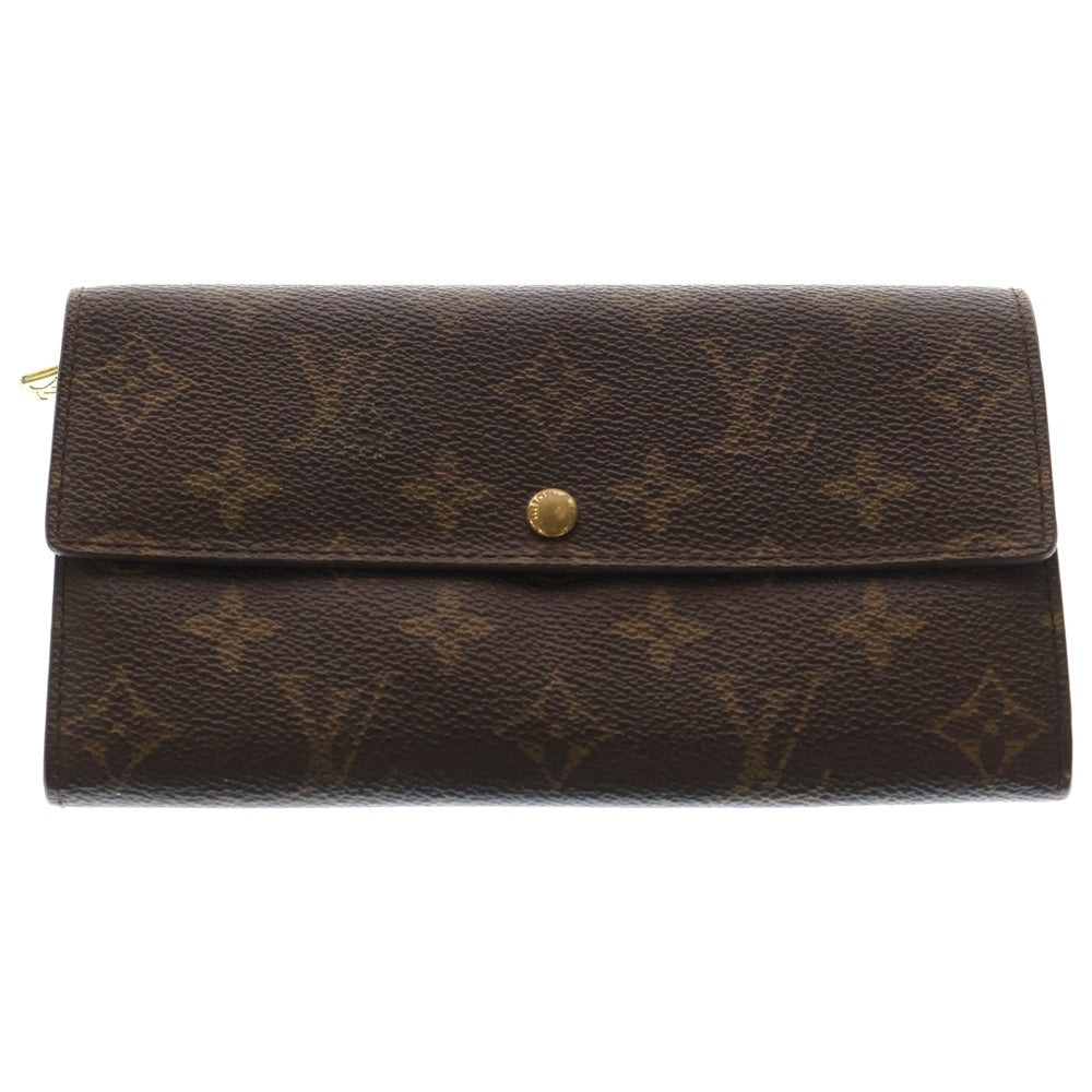 LOUIS VUITTON(ルイヴィトン) モノグラム ポルトフォイユサラ 旧型 ロングウォレット 長財布 カードケース ブラウン PVC M61734 ゴールド金具