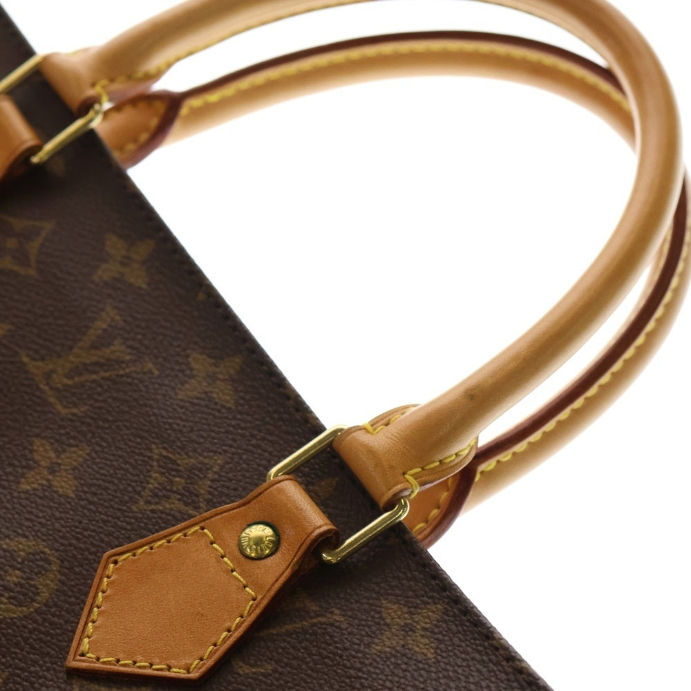 LOUIS VUITTON(ルイヴィトン) モノグラム サックプラトートバッグ ハンドバッグ ブラウン レザー×PVC M51140 ゴールド金具