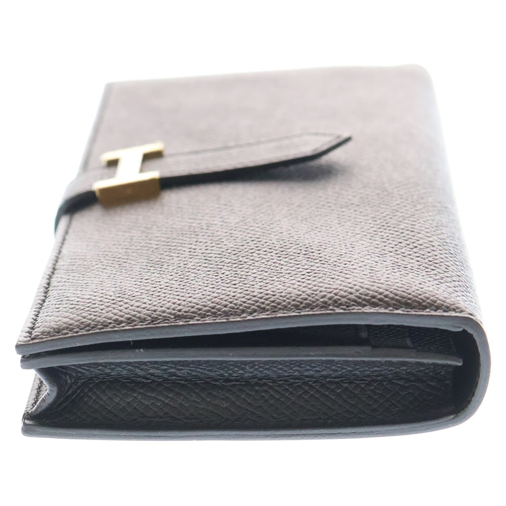 HERMES(エルメス) べアンスフレ ロングウォレット 長財布 カードケース ブラック エプソン ゴールド金具 X刻印