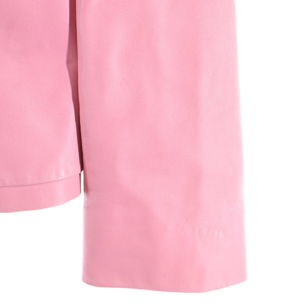JIL SANDER(ジルサンダー) レザー 2B テーラードジャケット ピンク レディース