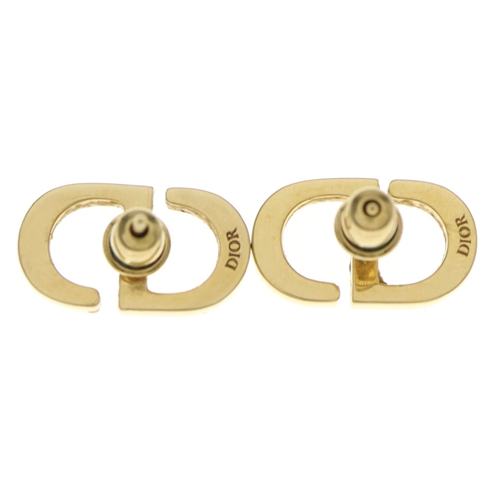 Christian Dior(クリスチャンディオール) CDロゴ ラインストーンピアス ゴールド