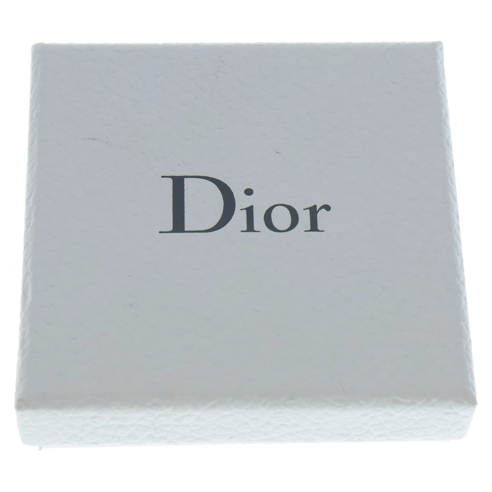 Christian Dior(クリスチャンディオール) トライバルボール ラインストーン ピアス ホワイト×ゴールド GP