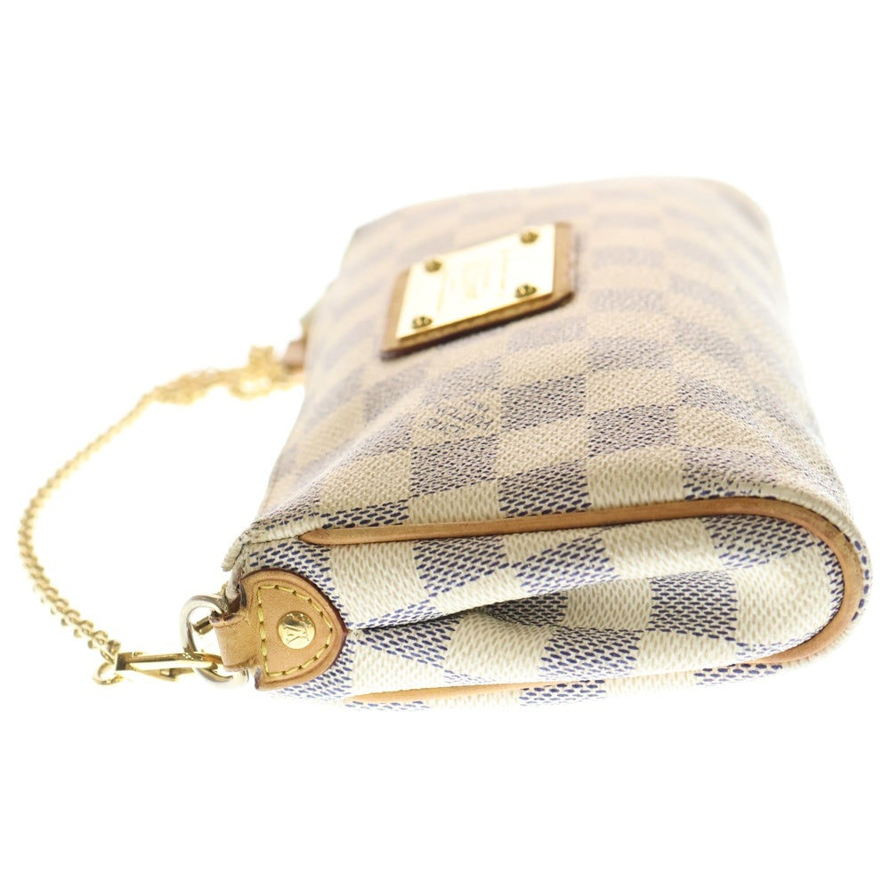 LOUIS VUITTON(ルイヴィトン) ダミエアズール エヴァ ショルダーバッグ ミニバッグ アイボリー×ブラウン レザー×PVC N55214 ゴールド金具