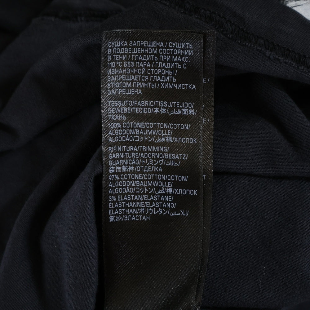 BALENCIAGA(バレンシアガ) 24SS PARIS TROPICAL ROUND バックロゴプリント長袖Tシャツ カットソー ブラック 772208 TPVL9