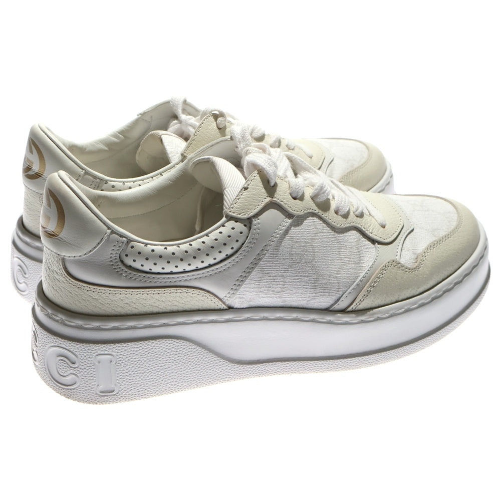 GUCCI(グッチ) GGスプリーム インターロッキングG PVC/レザーローカットスニーカー ホワイト 38 700775 レディース