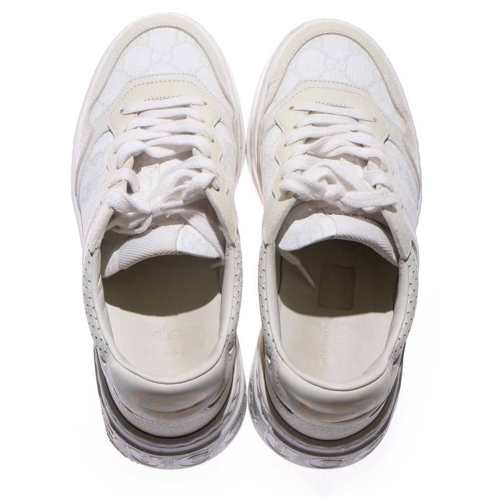 GUCCI(グッチ) GGスプリーム インターロッキングG PVC/レザーローカットスニーカー ホワイト 38 700775 レディース
