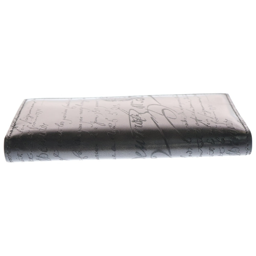 Berluti(ベルルッティ) サンタル スクリット フラップロングウォレット 長財布 カードケース ダークブラウン レザー