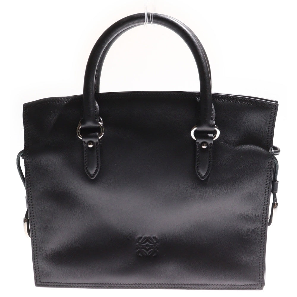 LOEWE(ロエベ) フラメンコ ハンドバッグ ミニトートバッグ ブラック レザー シルバー金具