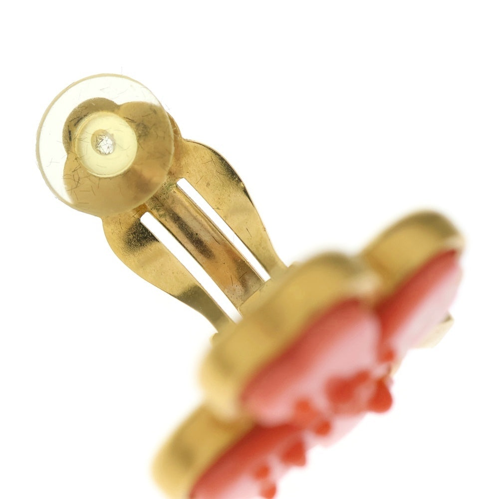 CHANEL(シャネル) ココマーク クローバーモチーフ イヤリング ゴールド×ピンク GP