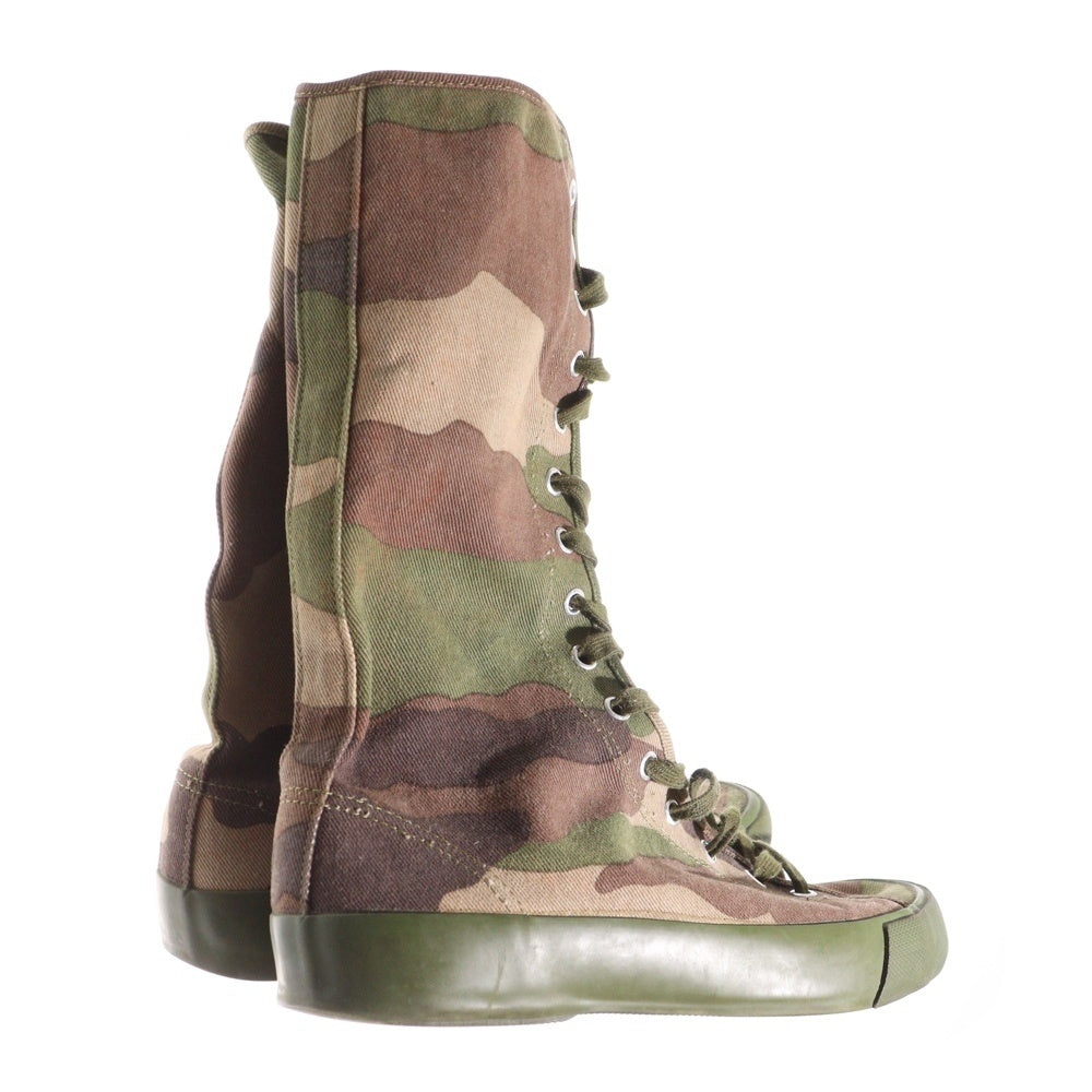 JUNYA WATANABE COMME des GARCONS(ジュンヤワタナベ コムデギャルソン) カモフラ 迷彩総柄 キャンバス レースアップ ハイカットシューズ スニーカー カーキ
