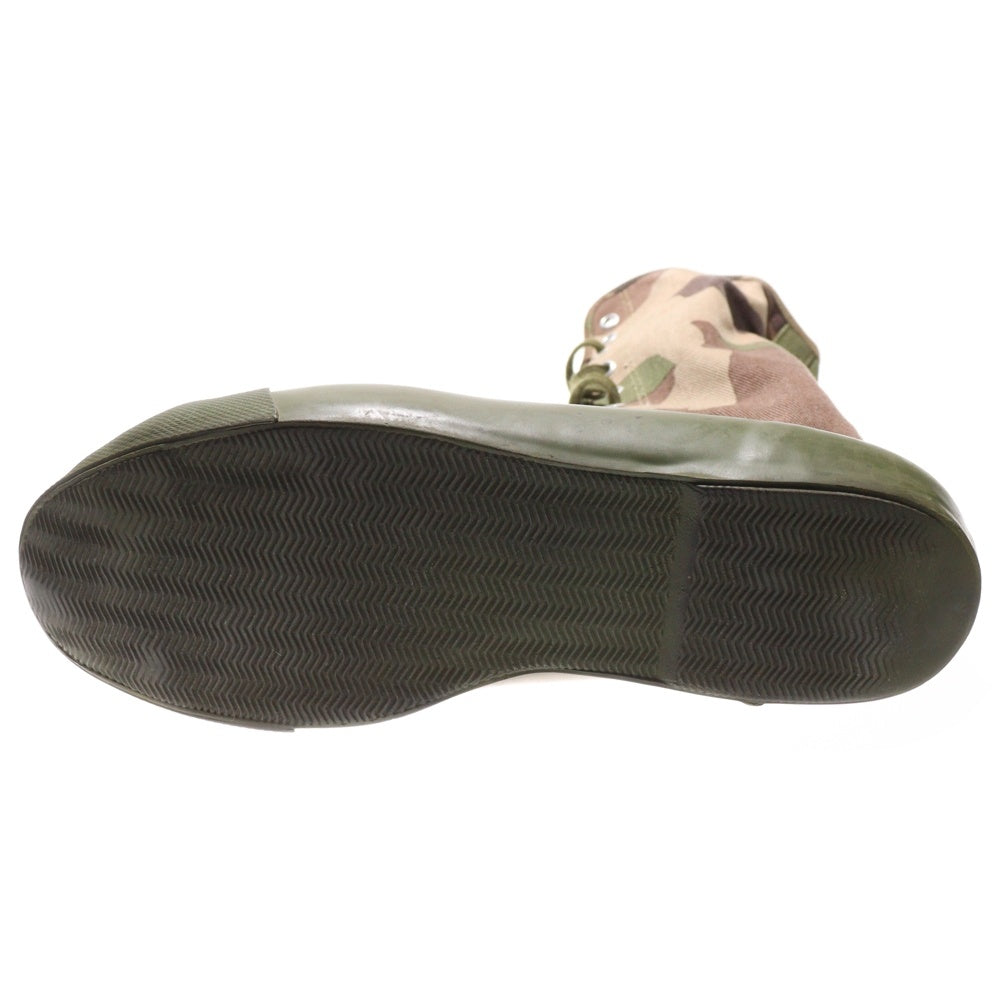 JUNYA WATANABE COMME des GARCONS(ジュンヤワタナベ コムデギャルソン) カモフラ 迷彩総柄 キャンバス レースアップ ハイカットシューズ スニーカー カーキ