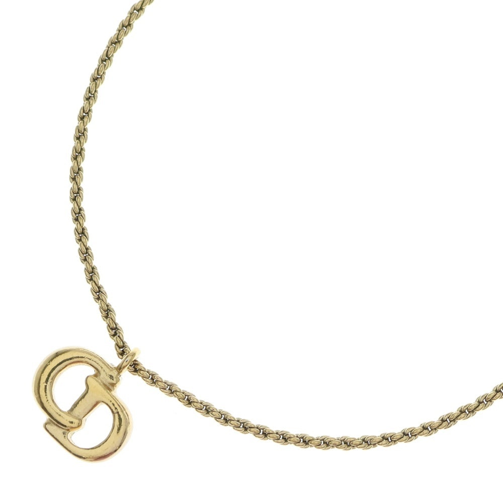 Christian Dior(クリスチャンディオール) CDロゴチェーンペンダントネックレス ゴールド