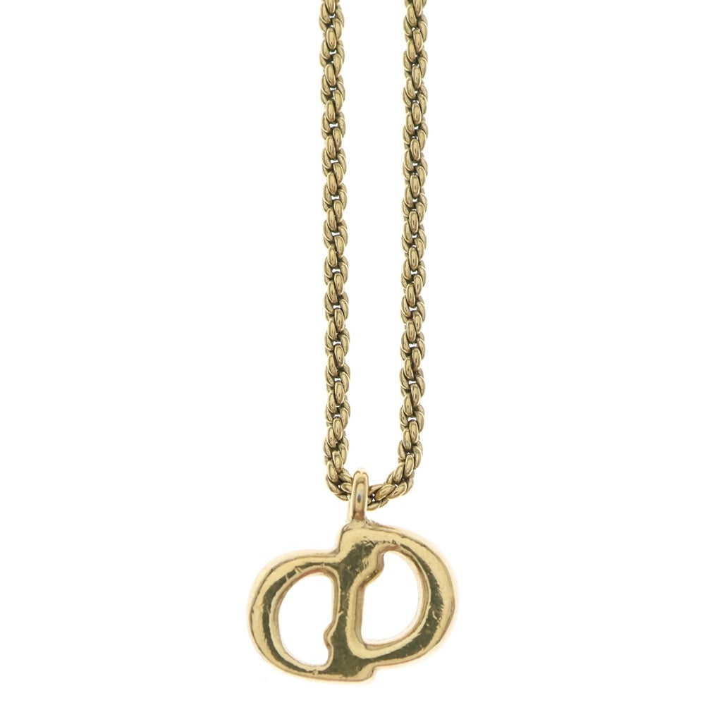 Christian Dior(クリスチャンディオール) CDロゴチェーンペンダントネックレス ゴールド