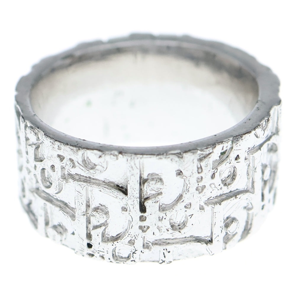 Christian Dior(クリスチャンディオール) 2 トロッター柄リング 指輪 シルバー/ホワイト