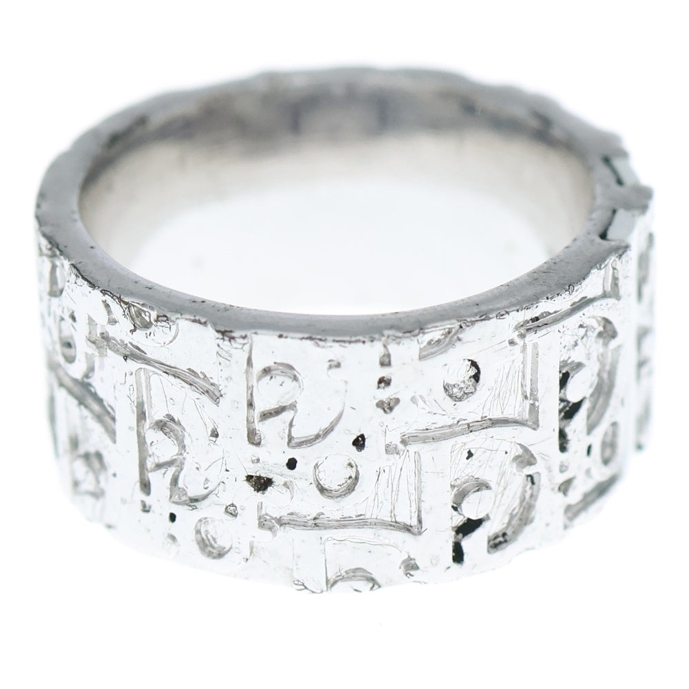 Christian Dior(クリスチャンディオール) 2 トロッター柄リング 指輪 シルバー/ホワイト